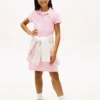 Kinder-Polokleid mit durchgehendem Blumenprint