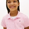 Kinder-Polokleid mit durchgehendem Blumenprint