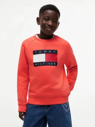 Kinder-Raglan-Sweatshirt mit Tommy-Flag-Logo