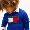 Kinder-Raglan-Sweatshirt mit Tommy-Flag-Logo Kinder-Raglan-Sweatshirt mit Tommy-Flag-Logo