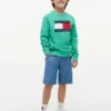 Kinder-Raglan-Sweatshirt mit Tommy-Flag-Logo Kinder-Raglan-Sweatshirt mit Tommy-Flag-Logo