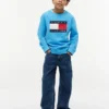 Kinder-Raglan-Sweatshirt mit Tommy-Flag-Logo Kinder-Raglan-Sweatshirt mit Tommy-Flag-Logo