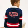 Kinder-Rugby-Polo mit Logo-Grafik und Streifen