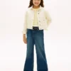 Kinder-Stretch-Jeans mit weitem Bein