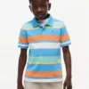 Kinder-Stretch-Polo mit bunten Streifen Kinder-Stretch-Polo mit bunten Streifen