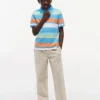 Kinder-Stretch-Polo mit bunten Streifen Kinder-Stretch-Polo mit bunten Streifen