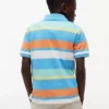 Kinder-Stretch-Polo mit bunten Streifen Kinder-Stretch-Polo mit bunten Streifen