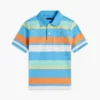 Kinder-Stretch-Polo mit bunten Streifen Kinder-Stretch-Polo mit bunten Streifen