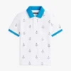 Kinder-Stretch-Polo mit durchgehendem nautischem Logo Kinder-Stretch-Polo mit durchgehendem nautischem Logo