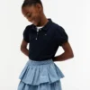 Kinder-Stretch-Polo mit Puffärmeln Kinder-Stretch-Polo mit Puffärmeln