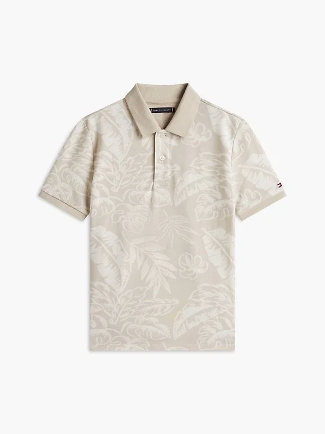 Kinder-Stretch-Polo mit tropischem Print Kinder-Stretch-Polo mit tropischem Print