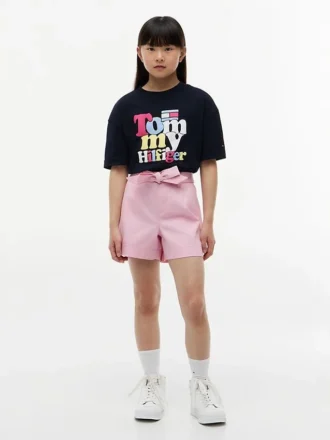 Kinder-Stretch-Shorts mit Gürtel