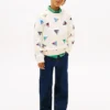 Kinder-Sweatshirt mit durchgehendem Segelflaggen-Print Kinder-Sweatshirt mit durchgehendem Segelflaggen-Print