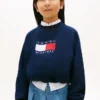 Kinder-Sweatshirt mit gewelltem Flaggenlogo Kinder-Sweatshirt mit gewelltem Flaggenlogo
