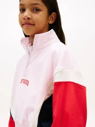Kinder-Sweatshirt mit Viertelreißverschluss