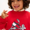 Kinder-Sweatshirt mit Wavy-Flag-Grafik Kinder-Sweatshirt mit Wavy-Flag-Grafik