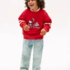 Kinder-Sweatshirt mit Wavy-Flag-Grafik Kinder-Sweatshirt mit Wavy-Flag-Grafik