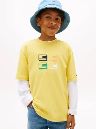 Kinder-T-Shirt mit 3D-Logo-Grafik