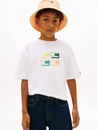 Kinder-T-Shirt mit 3D-Logo-Grafik