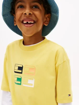 Kinder-T-Shirt mit 3D-Logo-Grafik