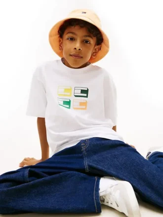 Kinder-T-Shirt mit 3D-Logo-Grafik