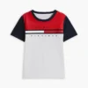 Kinder-T-Shirt mit Farbblock- und Flaggenstreifen Kinder-T-Shirt mit Farbblock- und Flaggenstreifen