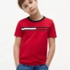 Kinder-T-Shirt mit Flaggenstreifen-Logo Kinder-T-Shirt mit Flaggenstreifen-Logo