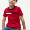 Kinder-T-Shirt mit Flaggenstreifen-Logo Kinder-T-Shirt mit Flaggenstreifen-Logo