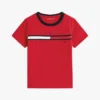 Kinder-T-Shirt mit Flaggenstreifen-Logo Kinder-T-Shirt mit Flaggenstreifen-Logo