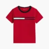 Kinder-T-Shirt mit Flaggenstreifen-Logo Kinder-T-Shirt mit Flaggenstreifen-Logo