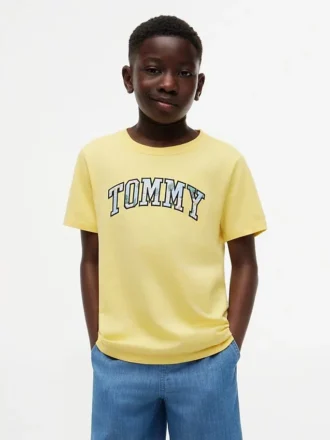 Kinder-T-Shirt mit floralem Tommy-Logo