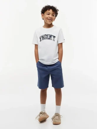Kinder-T-Shirt mit floralem Tommy-Logo