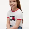 Kinder-T-Shirt mit gewelltem Flaggenlogo Kinder-T-Shirt mit gewelltem Flaggenlogo