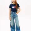 Kinder-T-Shirt mit gewelltem Flaggenlogo Kinder-T-Shirt mit gewelltem Flaggenlogo