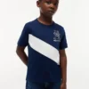 Kinder-T-Shirt mit Monogramm und Streifen Kinder-T-Shirt mit Monogramm und Streifen