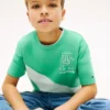 Kinder-T-Shirt mit Monogramm und Streifen Kinder-T-Shirt mit Monogramm und Streifen