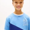 Kinder-T-Shirt mit Monogramm und Streifen Kinder-T-Shirt mit Monogramm und Streifen