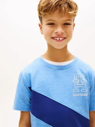 Kinder-T-Shirt mit Monogramm und Streifen