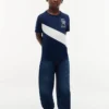 Kinder-T-Shirt mit Monogramm und Streifen Kinder-T-Shirt mit Monogramm und Streifen