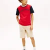 Kinder-T-Shirt mit Monotype-Logo und Farbblock-Design Kinder-T-Shirt mit Monotype-Logo und Farbblock-Design