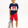Kinder-T-Shirt mit nautischem H-Logo und Farbblock-Design