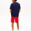 Kinder-T-Shirt mit nautischem H-Logo und Farbblock-Design