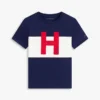 Kinder-T-Shirt mit nautischem H-Logo und Farbblock-Design