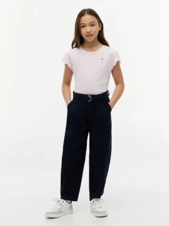 Kinder-T-Shirt mit Rüschen an den Ärmeln