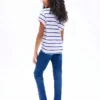 Kinder-T-Shirt mit Streifen und Knoten am Saum