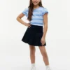 Kinder-T-Shirt mit Streifen und Rüschen an den Ärmeln