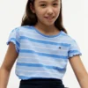 Kinder-T-Shirt mit Streifen und Rüschen an den Ärmeln