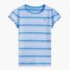 Kinder-T-Shirt mit Streifen und Rüschen an den Ärmeln