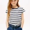 Kinder-T-Shirt mit Streifen und Rüschenärmeln