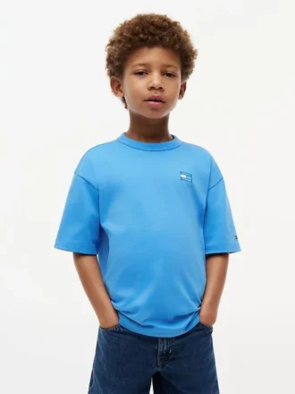 Kinder-T-Shirt mit tonalem Flaggenlogo